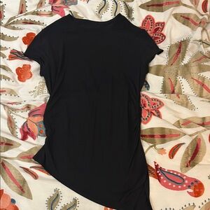 Modal-Silk Asymmetrical-Hem T-Shirt